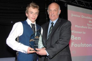 Junior Disabled Sportsperson of the Year – Ben Foulston (Swimming) Sponsored by Mansfield District Leisure Trust